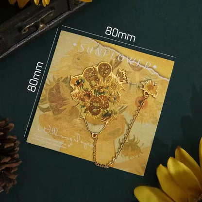 PK 34 Sunflower Floral Bouquet Metal Bookmark ( 1 pc ) Imported Premium Quality