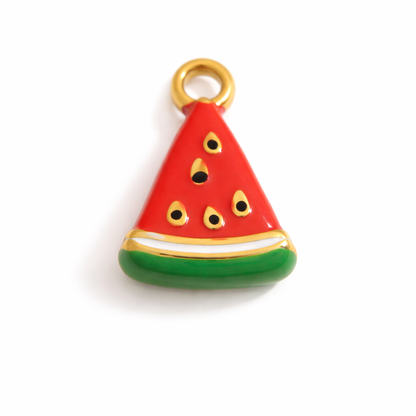 SS 3079 Watermelon 3D Enamel Charm - 316 SS PVD ( 1 pc ) Premium Collectible | Anti tarnish
