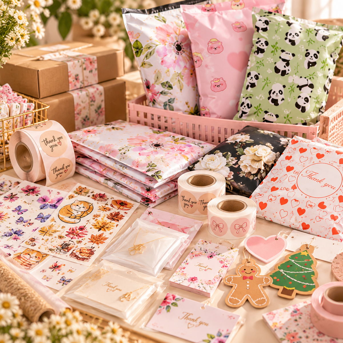Packaging supplies for orders