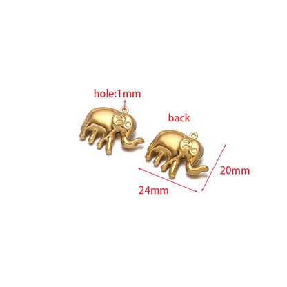 SC16H Elephant charm 18k Gold PVD 316 stainless steel ( 1 pc ) Anti tarnish