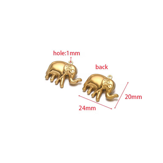 SC16H Elephant charm 18k Gold PVD 316 stainless steel ( 1 pc ) Anti tarnish