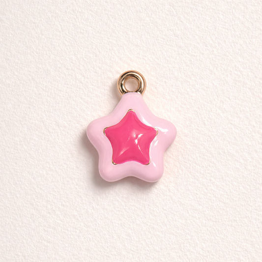 SS 3132 Star Enamel Charm - 14k Gold plated ( 1 pc ) Premium Collectible | Anti tarnish