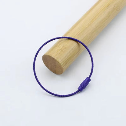 BBB 185 (i) Dark Purple Loop Cable Key Ring Wire Keychain ( 1 pc ) Screw lock Key Ring ( 1.5 * 150 mm ) Stainless steel