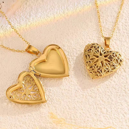 NSJ18C locket - 18k Gold PVD plated 316 stainless steel - Anti tarnish