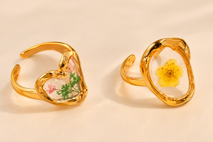 RSJ35A Blossom keepsake Rings 18k Gold PVD plated