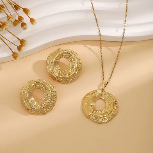 SJ 1056 Jewelry Set  - 18k Gold PVD plated stainless steel - Anti tarnish