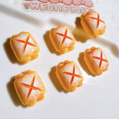 BBB 067 (f) Bread cartoon Kawai themed resin charm ( 1 pc ) with / without Hook