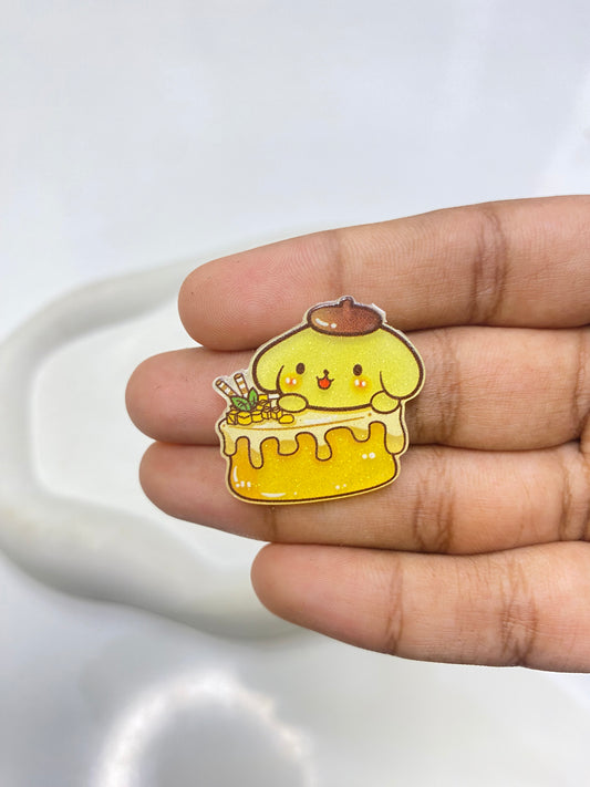 BBB 088 (f) Pompurin pudding flat acrylic charm ( 1 pc )