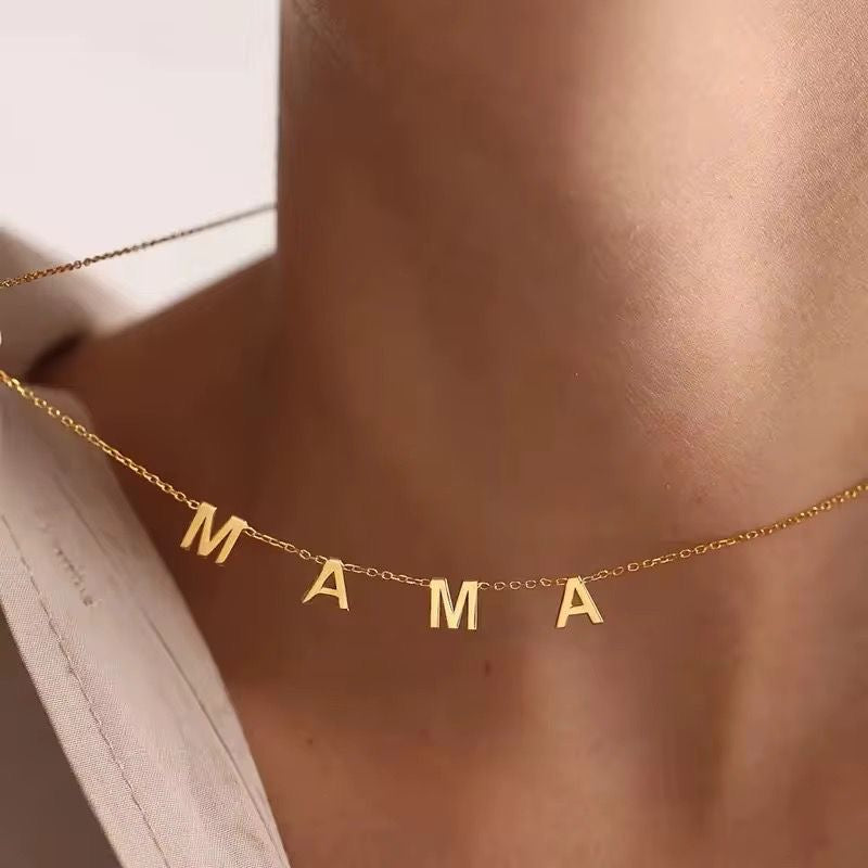 NSJ17D MAMA Necklace - 18k Gold PVD plated 316 stainless steel - Anti tarnish