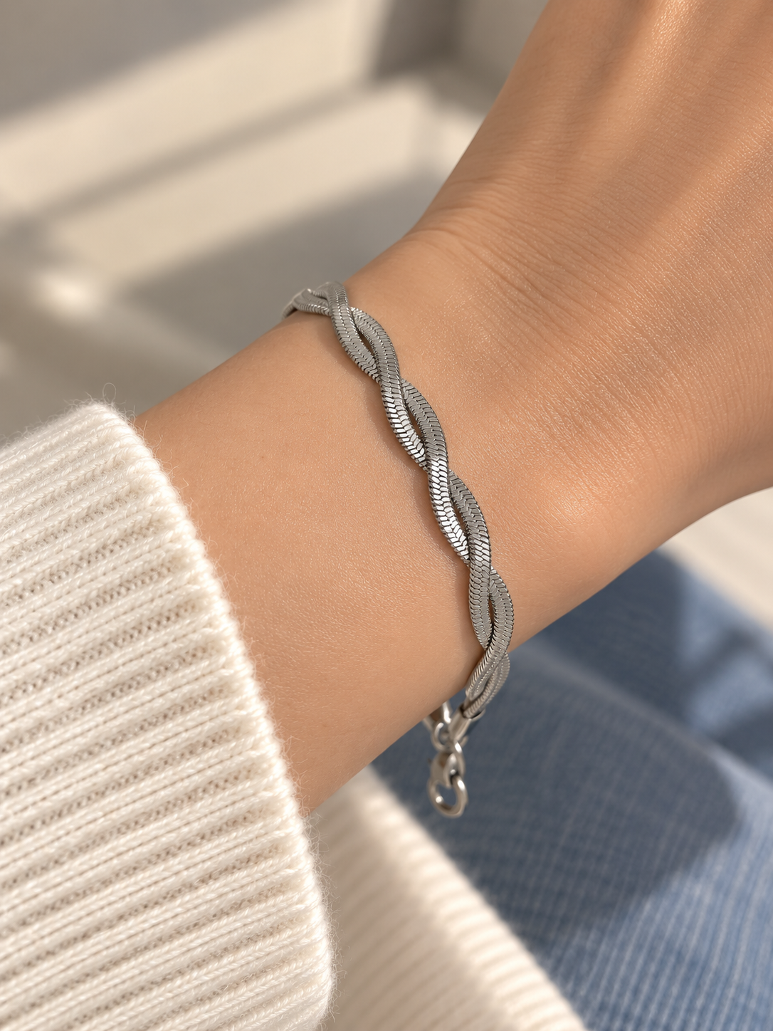 MEJ04G Bracelet - Silver PVD plated