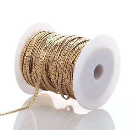 DIYS291 Wide Crypto chain Gold ( 1 feet ) 18k Gold PVD