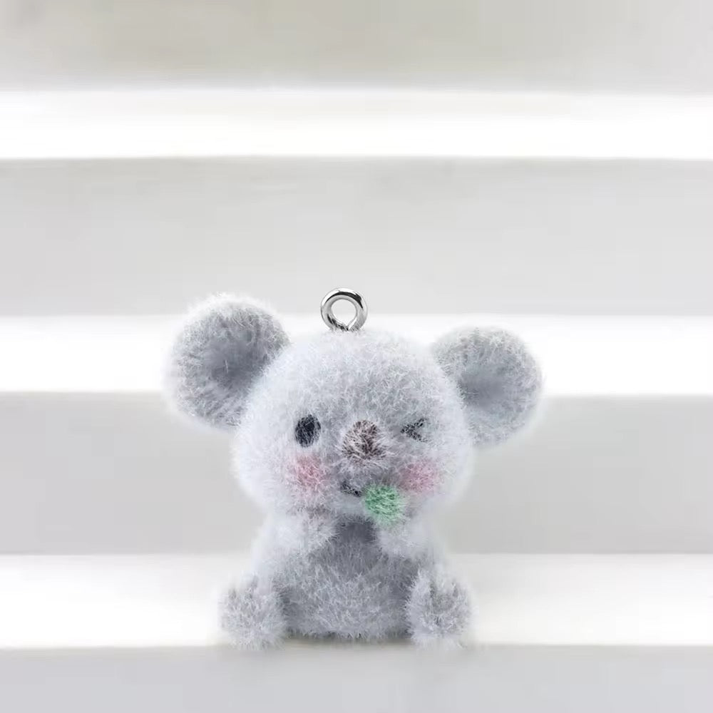 BBB 267 (z) Koala Cute Fur 3D Flocking Resin charm ( 1 pc ) ( 35*30mm )