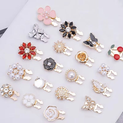 BBB 320 (a) Black Flower Gold Cufflink Button Cabochon ( 1 pc ) Anti tarnish ( 35 mm )