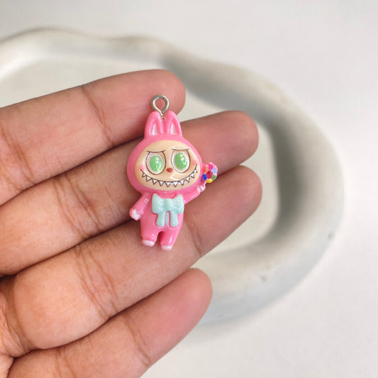 BBB 288 (m) Labubu Cartoon Resin charm ( 1 pc ) with Hook ( 30:15 mm )