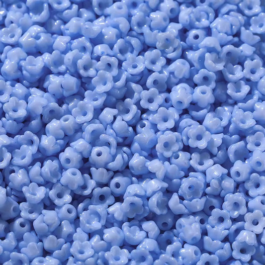 BBB 305 (j) Ink Blue Tiny Bell Shiny  Bead ( 1 pack - 10 piece ) UV Plated Acrylic ( 6 mm )