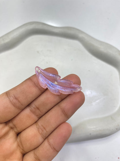 BBB 064 Long petal Transparent luminous Acrylic bead ( 1 pc )
