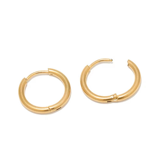 SS 2921 Dainty Hoop 18K Gold plated stainless steel ( 1 piece ) Anti tarnish