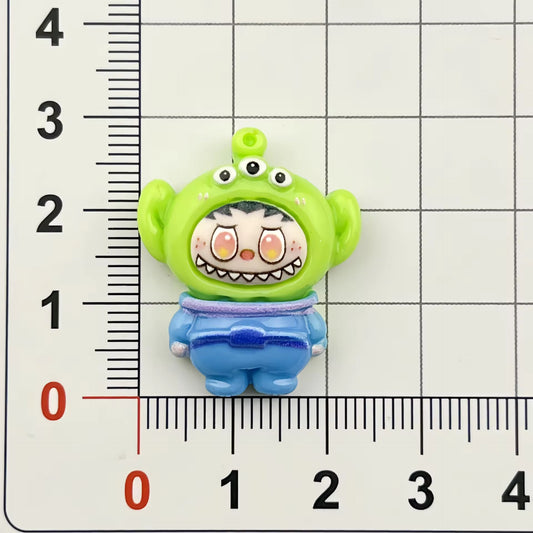 BBB 037 (G) Labubu kawaai resin charm with hook ( 1 pc )