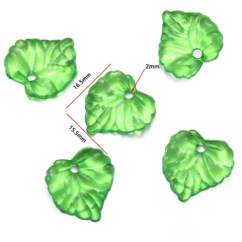 BBB 042 (i) Leaf Acrylic bead ( 1 pc )