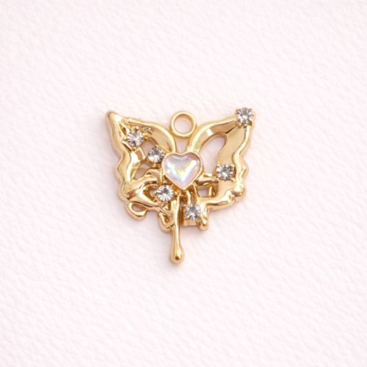 SS 3146 Butterfly charm 14k gold plated ( 1 pc ) Anti tarnish ( 18:20 mm )