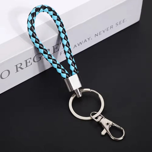 BBB 183 (f) Black and Blue Clipper Keychain Vintage Leather - buckle keychain tag with Clasp ( 1 pc )