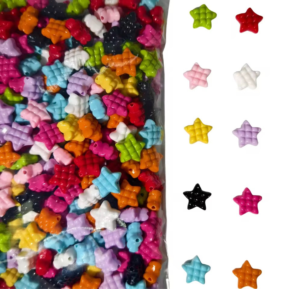 BBB 384 Star Grid Shiny Bead ( 1 pc ) UV Plated Acrylic