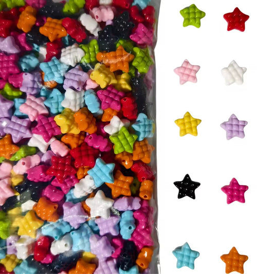 BBB 384 Star Grid Shiny Bead ( 1 pc ) UV Plated Acrylic