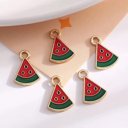 SS 1074 Watermelon Fruit enamel charm ( 1 pc ) High quality shine