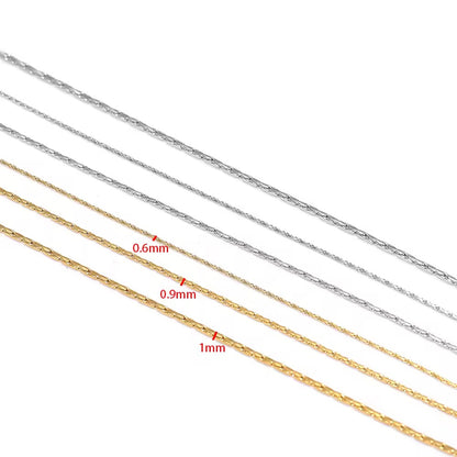 CN 332 Dainty Square Chain 18k Gold PVD plated 316 Stainless steel  ( 1 feet ) Anti tarnish ( 0.6 mm )