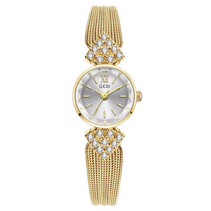 VW12 Zircon Bracelet watch - 18k Gold PVD plated stainless steel - Anti tarnish