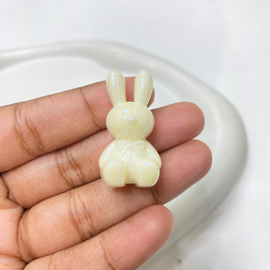 BBB 128 (B) Rabbit uv plated shiny irrediscent Acrylic bead (1PC)