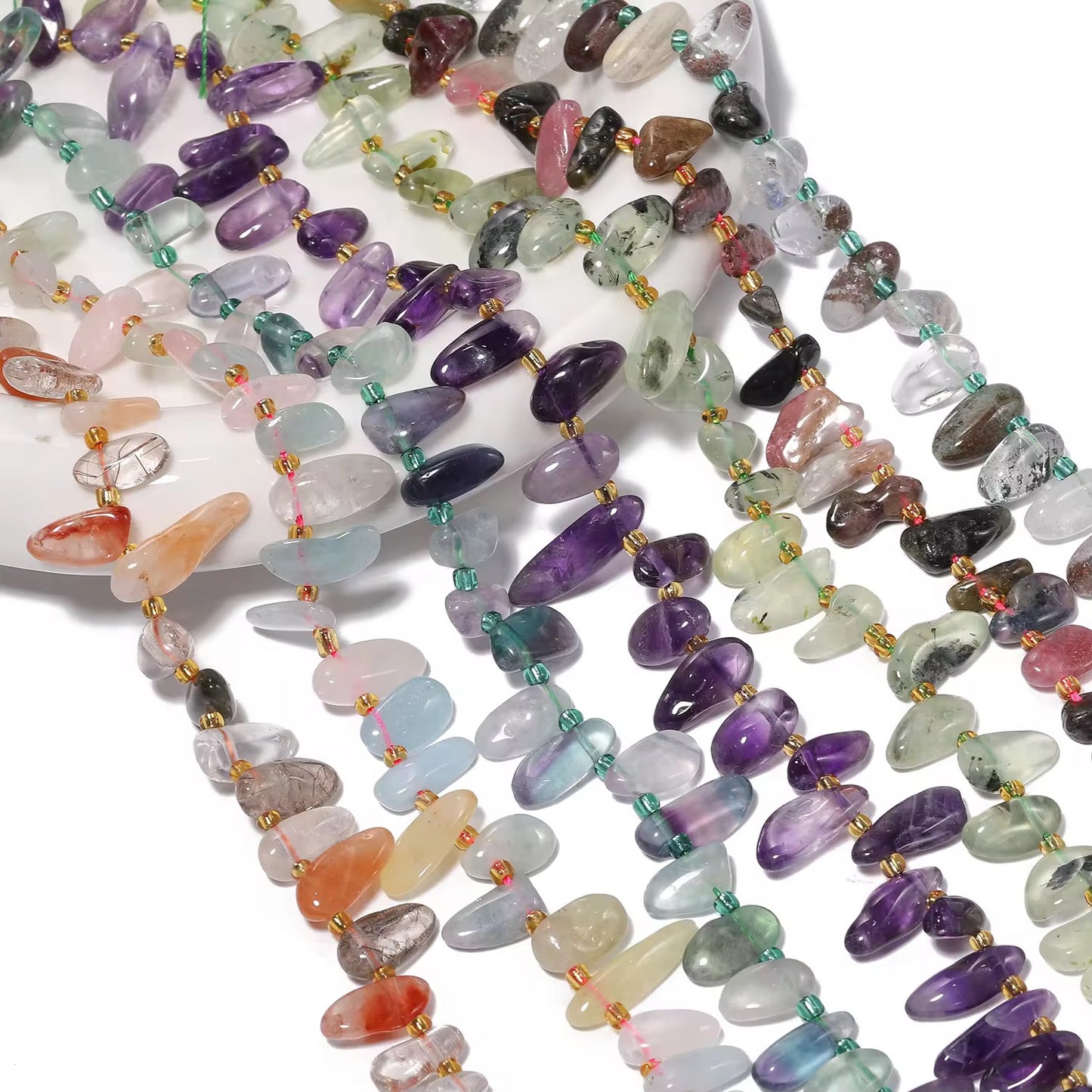 GB04 Natural long tooth Irregular stone bead - Natural Gemstone Bead ( 1 pc ) AAA Quality