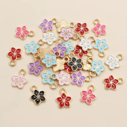EC 2206 Flower enamel charm ( 1 pc )
