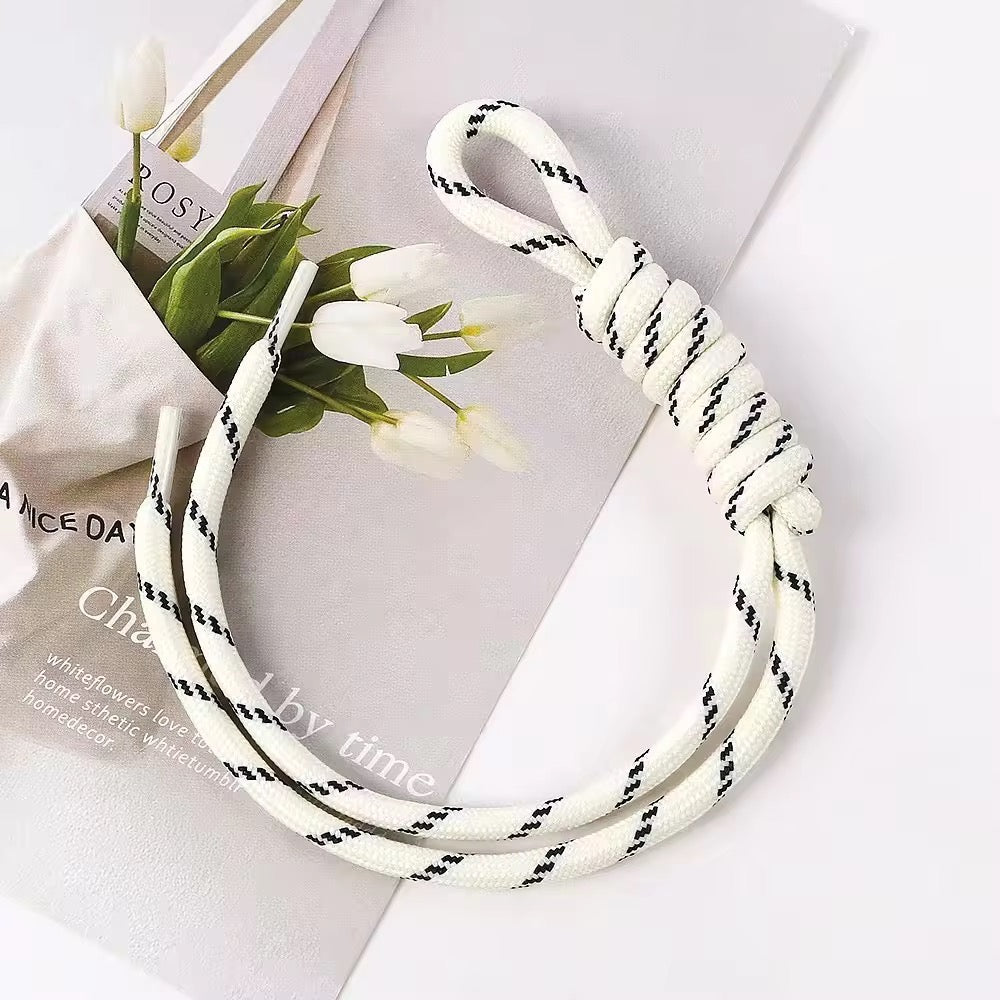 BBB 352 (q) Cream Boho rope bag charm - Keyring Rope ( 1 pc )