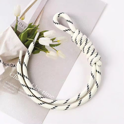 BBB 352 (q) Cream Boho rope bag charm - Keyring Rope ( 1 pc )