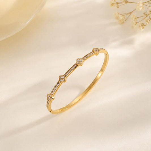 BSJ20A Zircon bracelet - 18k Gold PVD plated