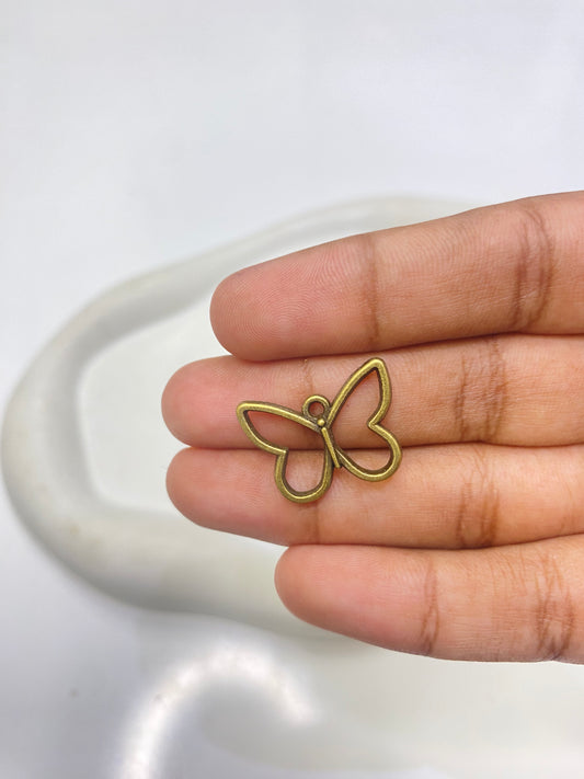 SS 2656 Bronze Butterfly alloy bezel ( 1 pc ) tarnish resistant