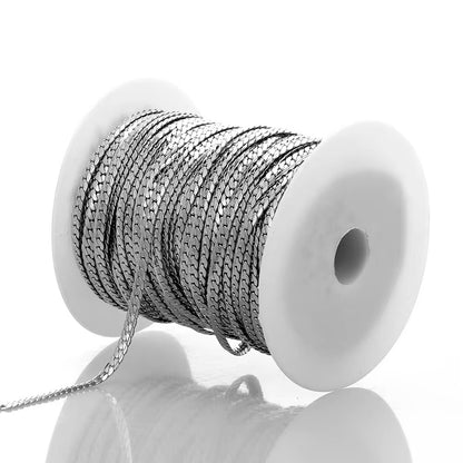 DIYS292 Wide Crypto chain Gold ( 1 feet ) Silver PVD
