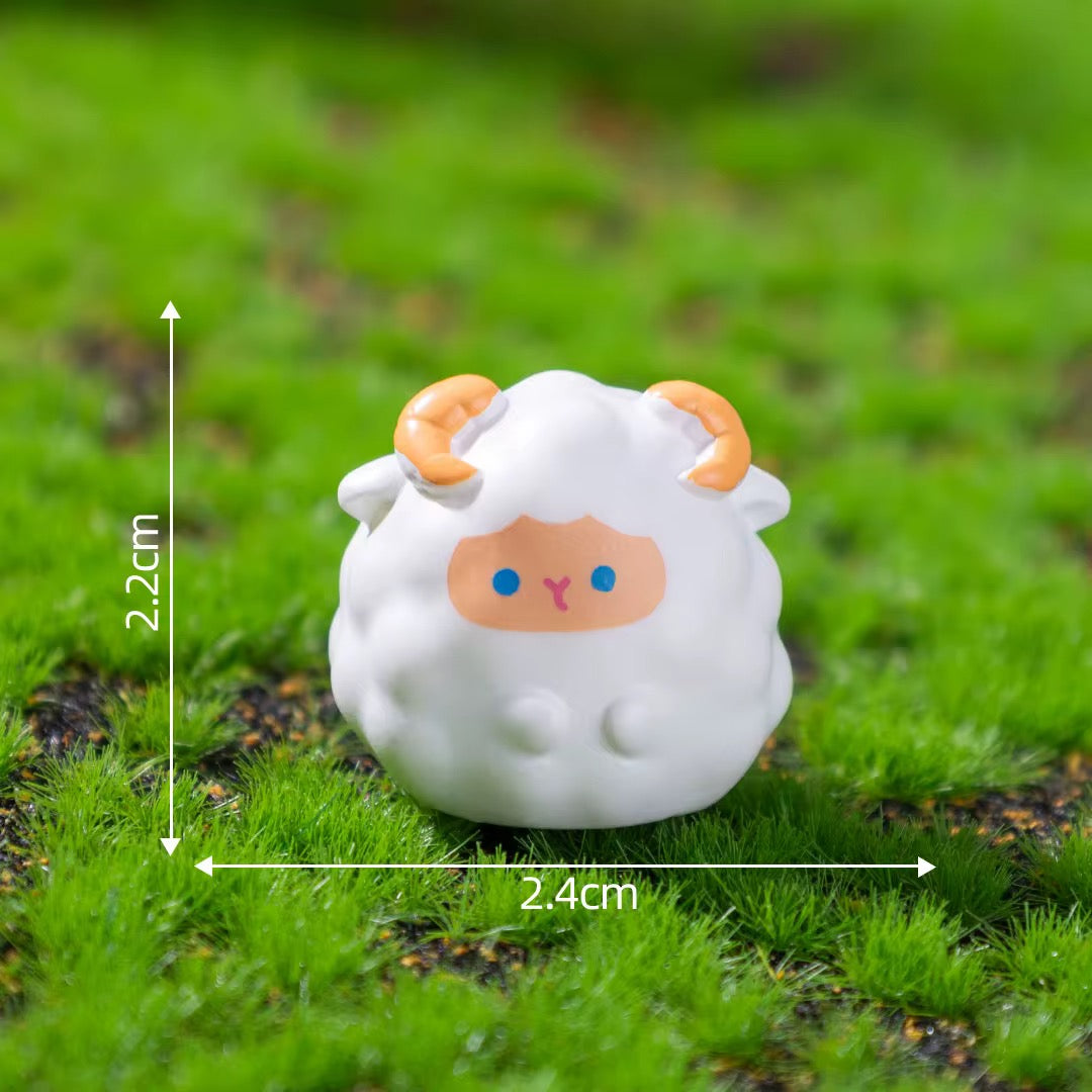 BBB 275 (k) Sheep Cute Animal Zodiac Animal Resin charm ( 1 pc ) with Hook