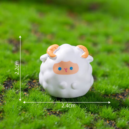 BBB 275 (k) Sheep Cute Animal Zodiac Animal Resin charm ( 1 pc ) with Hook