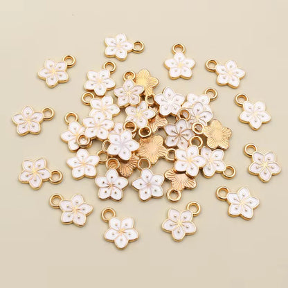 EC 2206 Flower enamel charm ( 1 pc )