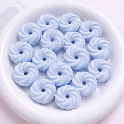 BBB 304 (a) Ink Blue Holographic Shiny  Bead ( 1 pc ) UV Plated Acrylic ( 18 mm )