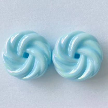 BBB 304 (f) Light Blue Holographic Shiny  Bead ( 1 pc ) UV Plated Acrylic ( 18 mm )