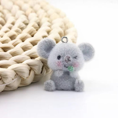 BBB 267 (z) Koala Cute Fur 3D Flocking Resin charm ( 1 pc ) ( 35*30mm )