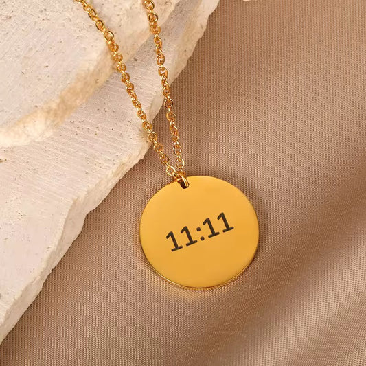 SJ 310 11:11 Necklace - 18k gold PVD plated stainless steel - Anti tarnish - Wholesale