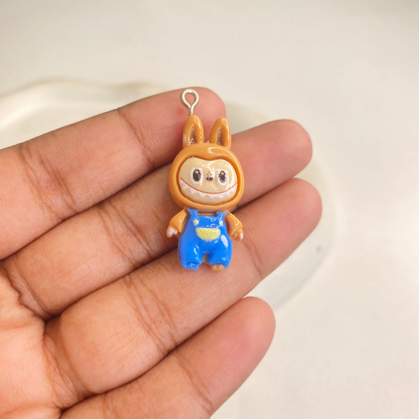 BBB 288 (h) Labubu Cartoon Resin charm ( 1 pc ) with Hook ( 30:15 mm )