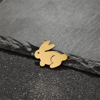 SC13O Rabbit Dainty Charm 18k gold PVD 316 Stainless steel ( 1 pc ) Anti tarnish ( 19*15mm )