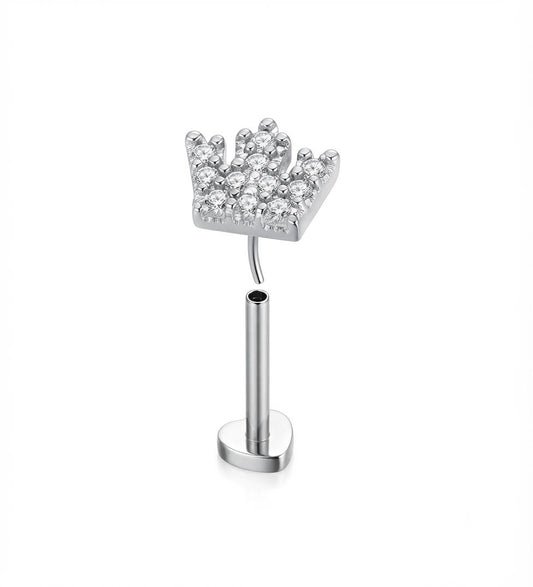 MSJ05A Zircon Cartilage 2nd piercing stud ( 1 pc )- Steel PVD