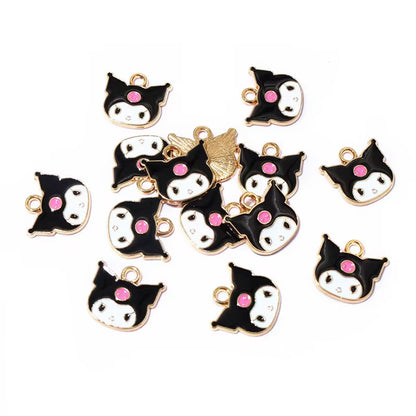 EC 2207 Cartoon girl enamel charm ( 1 pc )