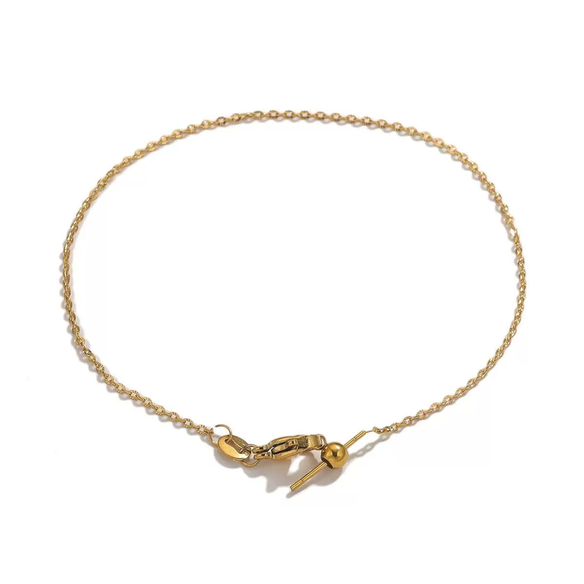 RBS01Z Embossed Chain Bracelet with Adjustable Slider ( 1 pc ) 18k Gold PVD